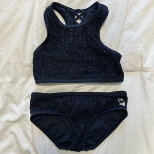 abercrombie kids Navy Lace Two-Piece Swim Bikini
